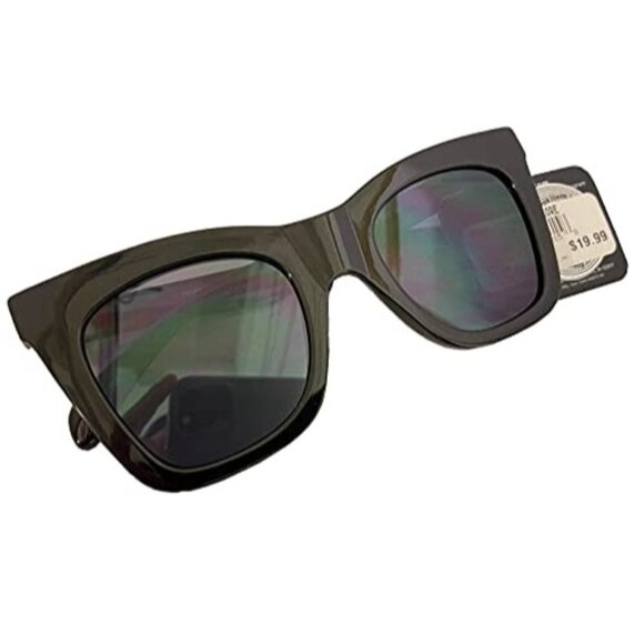Foster Grant Women S Bedazzled Frame Black Cat Eye‎ Sunglasses - Picture 1 of 4